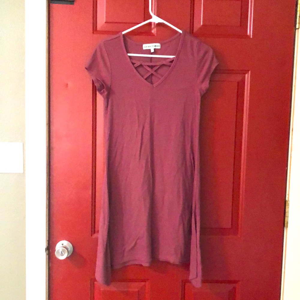 Almost famous T shirt dress with cut out detailing